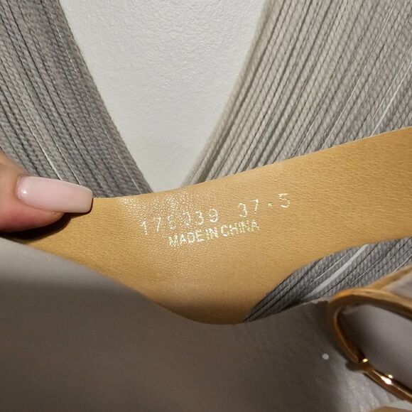 All Black Gray Pointed Sling Back Loafers Sz 37.5 (US 7) - Picture 5 of 8